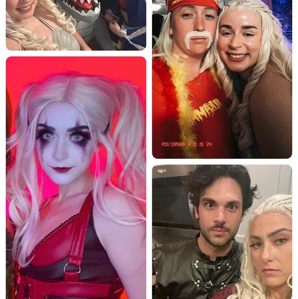 Daenerys Targaryen Wig Curly Blonde With Braids